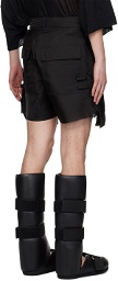 Rick Owens Black Stefan Cargo Shorts