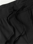Ten Thousand - Interval Slim-Fit Tapered Mesh-Trimmed Stretch-Nylon Track Pants - Black