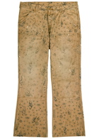 Saint Mxxxxxx Dr. Woo Printed Straight-leg Canvas Trousers Beige