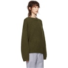 Bottega Veneta Green Alpaca Wool Crewneck Sweater