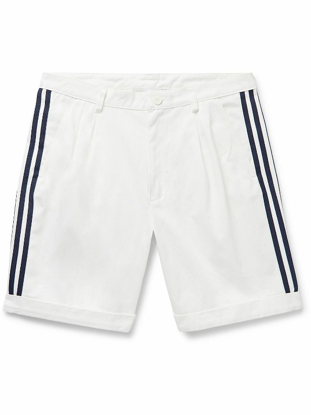 Photo: adidas Consortium - Noah Striped Cotton-Twill Shorts - White