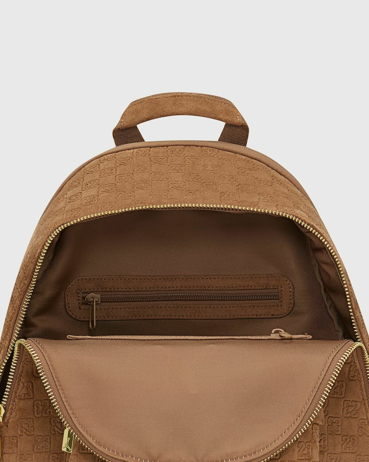 SUEDE MONOGRAM BACKPACK