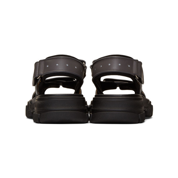 Gucci Grey Reflective Sega Aguru Sandals Gucci