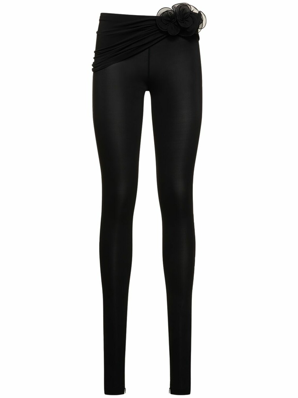 Photo: MAGDA BUTRYM - Draped Jersey Leggings W/rose