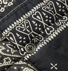 KAPITAL - Patchwork Bandana-Print Padded Cotton Jacket - Black