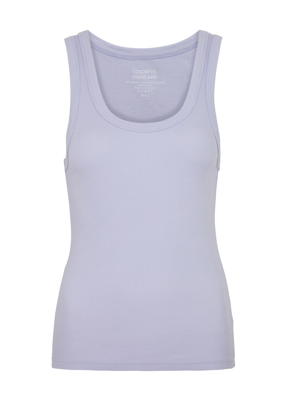 Colorful Standard Ribbed Stretch-cotton Tank Lilac