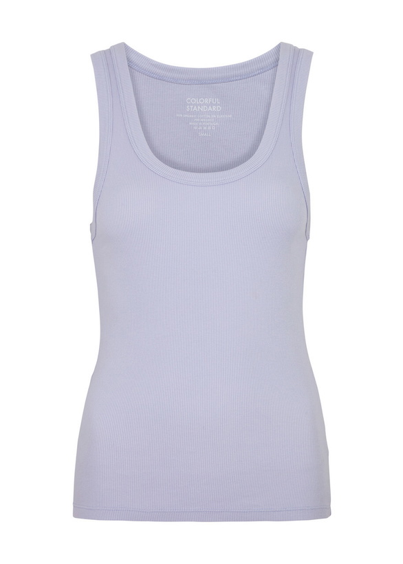 Photo: Colorful Standard Ribbed Stretch-cotton Tank Lilac