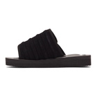 Suicoke Black Suede MURA-VS Sandals