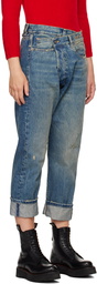 R13 Blue Crossover Jeans