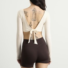 TALA Women's Tie Reversible Long Sleeve Top in Coconut Milk