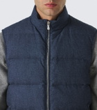 Eleventy Wool, cotton, and cashmere puffer vest