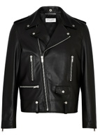 Saint Laurent Leather Biker Jacket Black