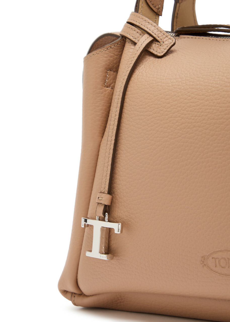 Tods Grained Leather top Handle bag - Tan - One Size