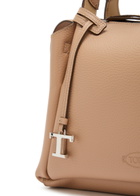 Tods Grained Leather top Handle bag - Tan - One Size