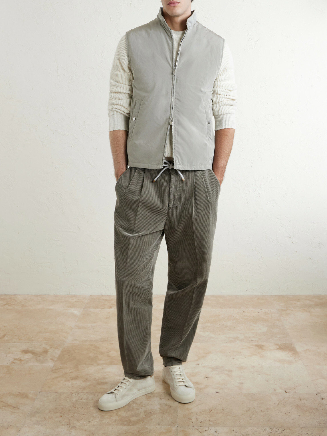 Brunello Cucinelli - Padded Shell Gilet - Gray