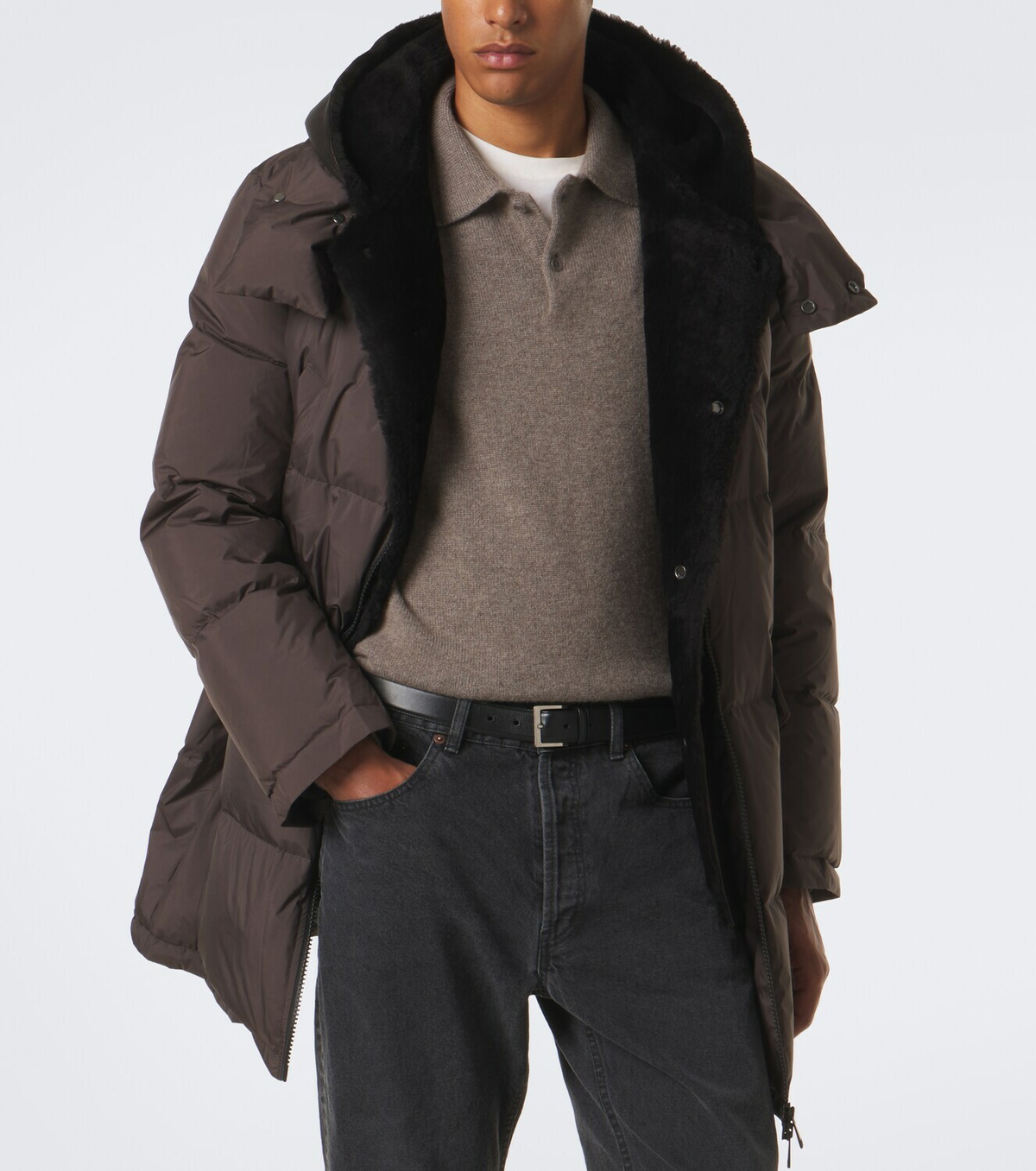 Yves Salomon Shearling-trimmed down coat