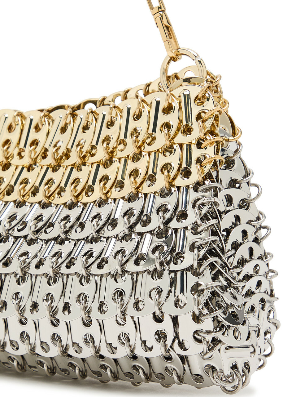 Rabanne 1969 Skyline Two-tone Disc Shoulder bag - Silver - One Size