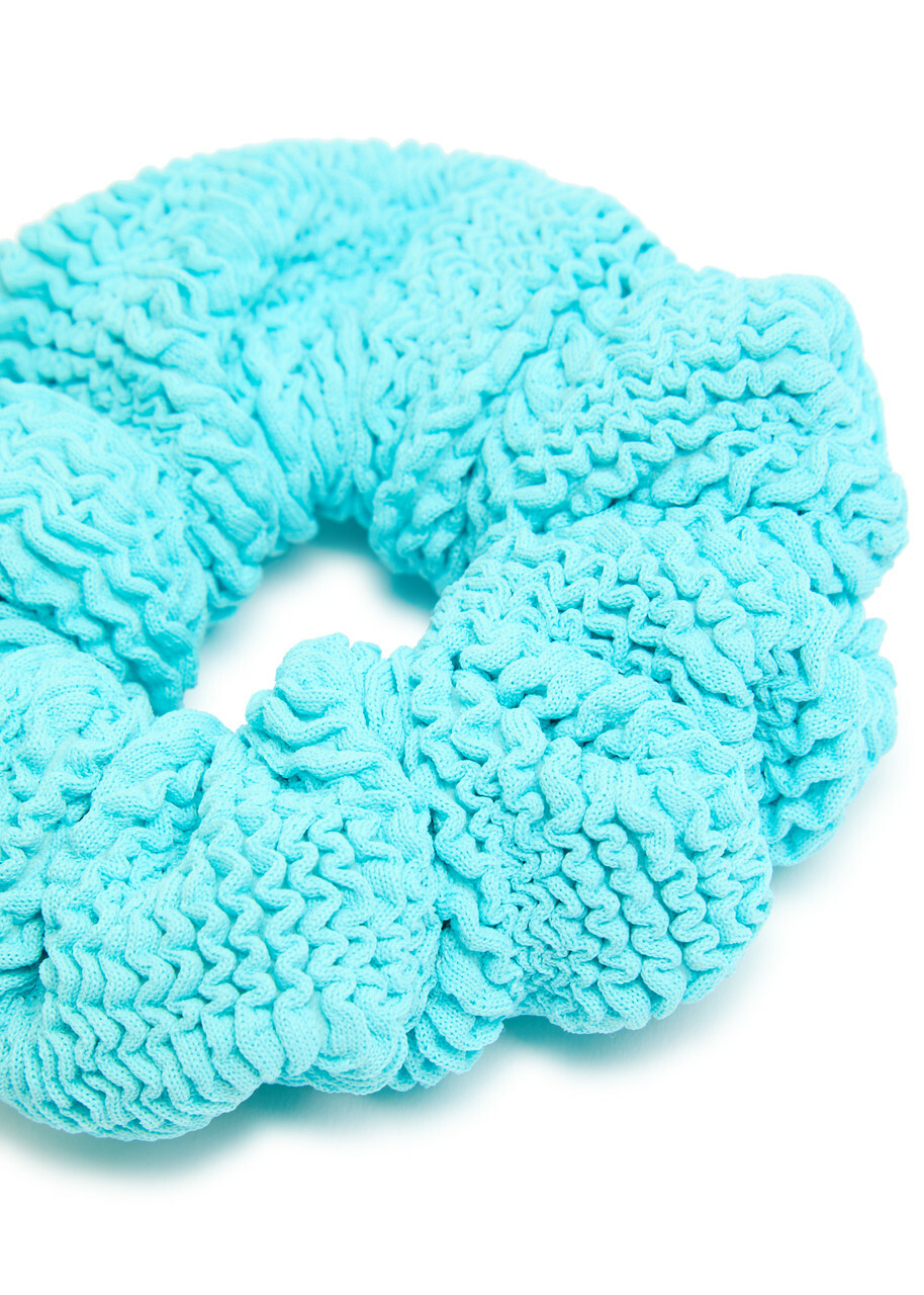 Hunza G Seersucker Scrunchie - Aqua - One Size