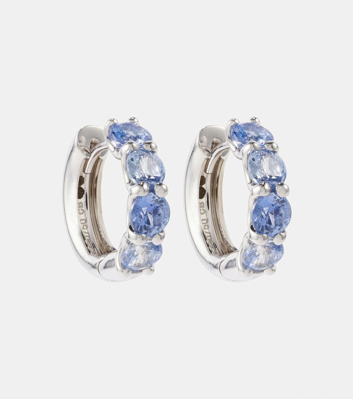 Bucherer Fine Jewellery 18kt white gold earrings with sapphires