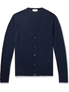 GABRIELA HEARST - Duke Contrast-Tipped Cashmere Cardigan - Blue - S