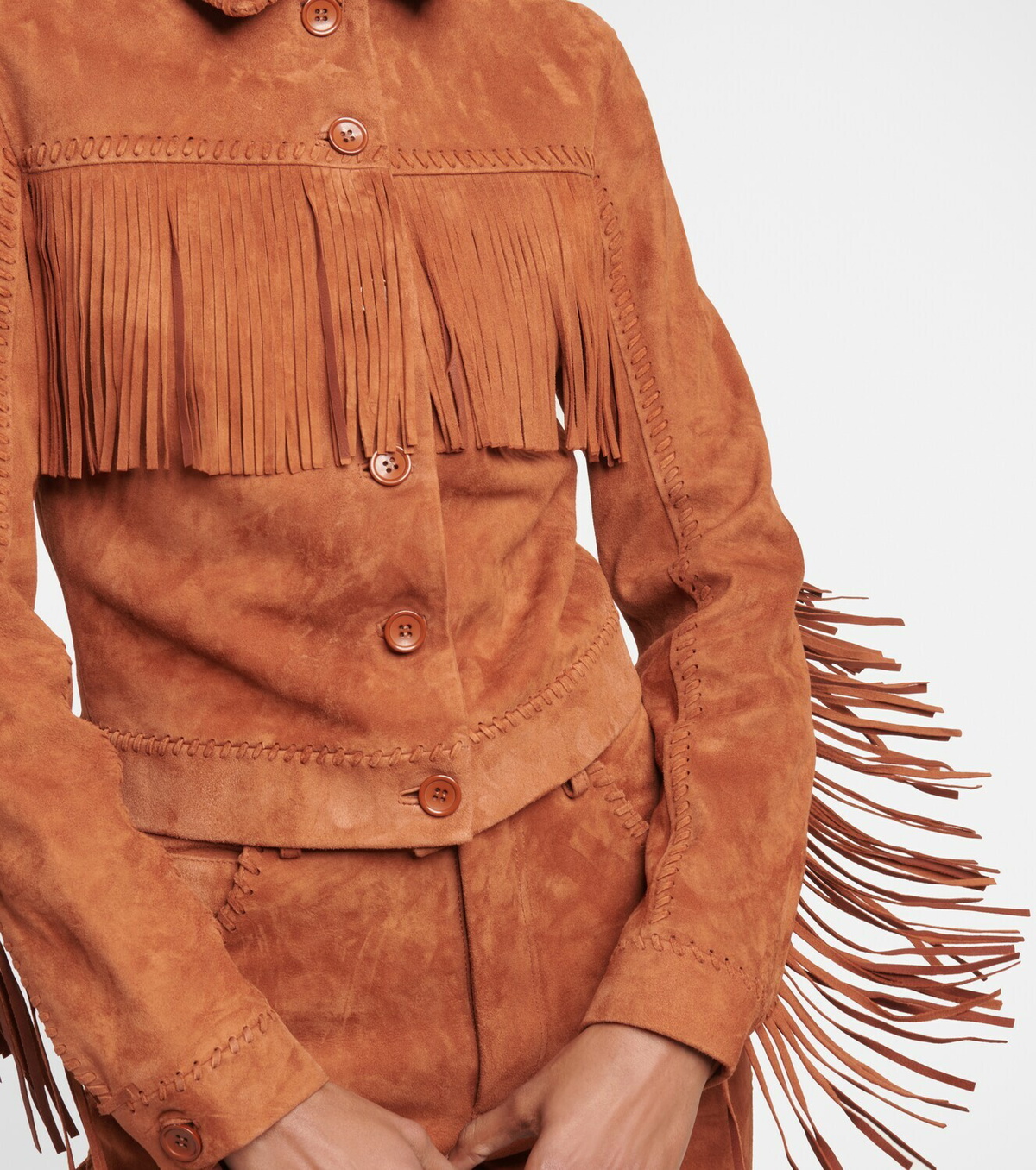 Dodo Bar Or Suede jacket with fringe