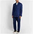 Blue Blue Japan - Double-Breasted Cotton-Twill Suit Jacket - Blue