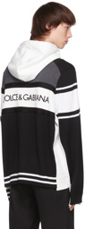 Dolce & Gabbana Black & White Double Construction Hoodie
