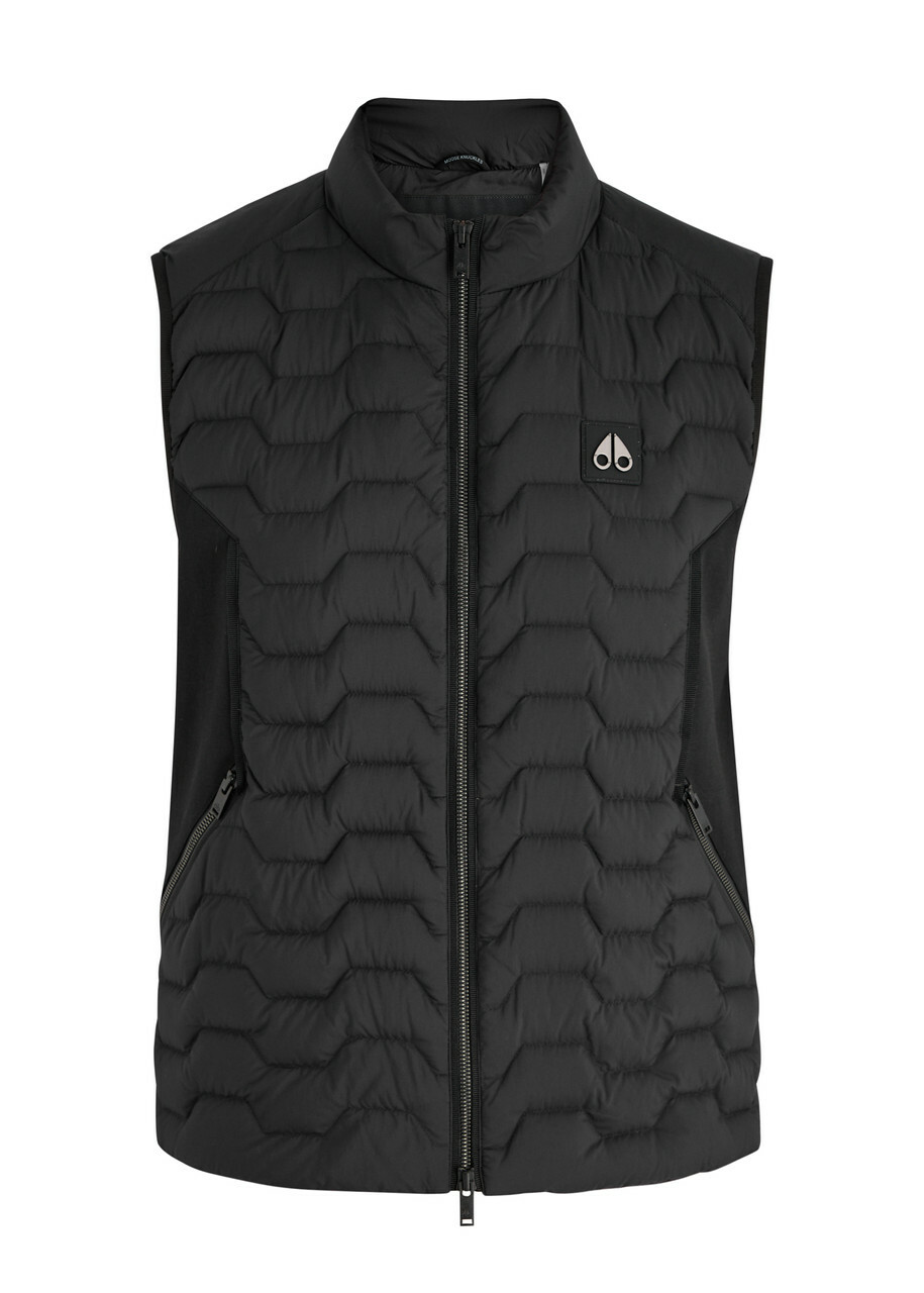 Moose Knuckles Granite Quilted Nylon Gilet Black