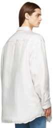 Maison Margiela White Padded Stripes Lining Shirt