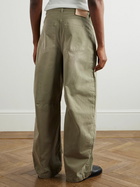 LOEWE - Paula's Ibiza Barrel-Leg Cotton-Twill Trousers - Green