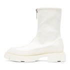 both Off-White Satin Gao Two-Way Boots