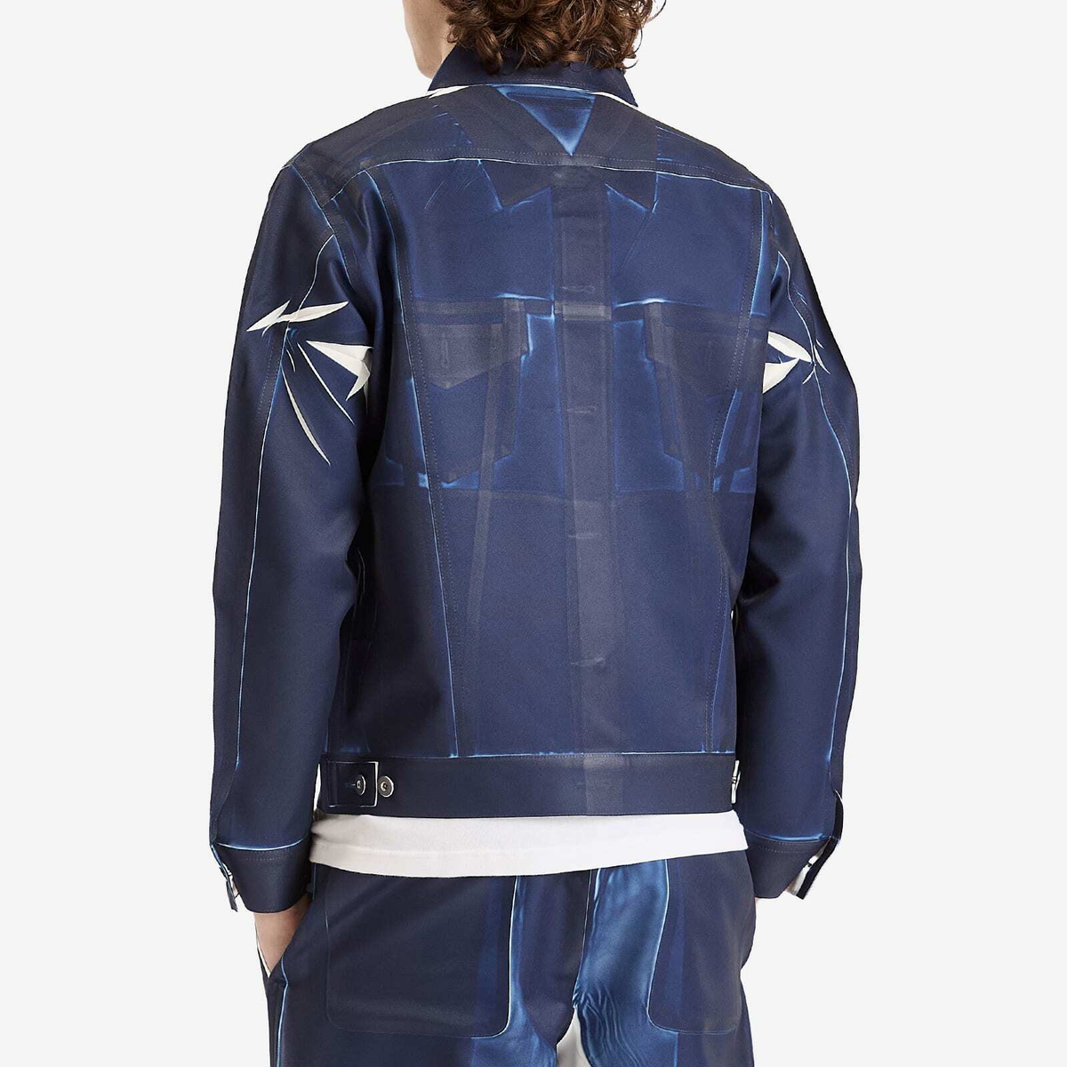 Comme des Garçons SHIRT Men's Garment Printed Twill Trucker Jacket