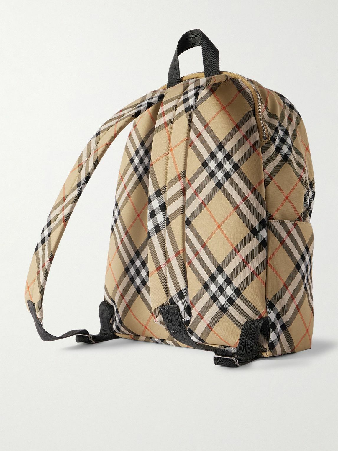 Burberry - Checked Coated-Canvas Backpack