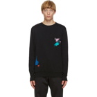 Paul Smith Black Marker Pen Embroidered Sweatshirt