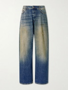 424 - Big Daddy Wide-Leg Distressed Jeans - Blue