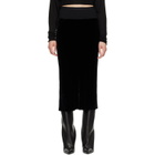 Rick Owens Black Tower Knee Bias Midi Skirt