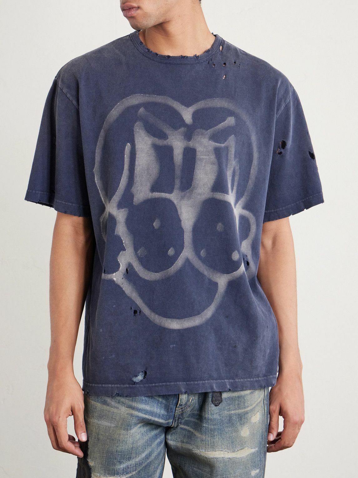 Neighborhood - Chito Savage Cotton-Jersey T-Shirt - Blue Neighborhood