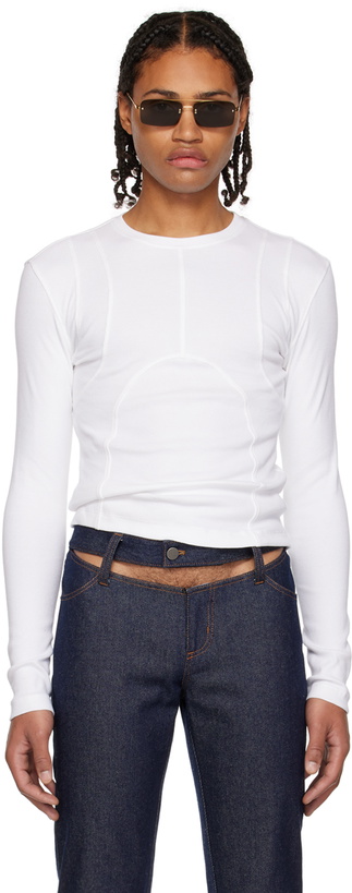 Photo: K.NGSLEY White Dani Long Sleeve T-Shirt