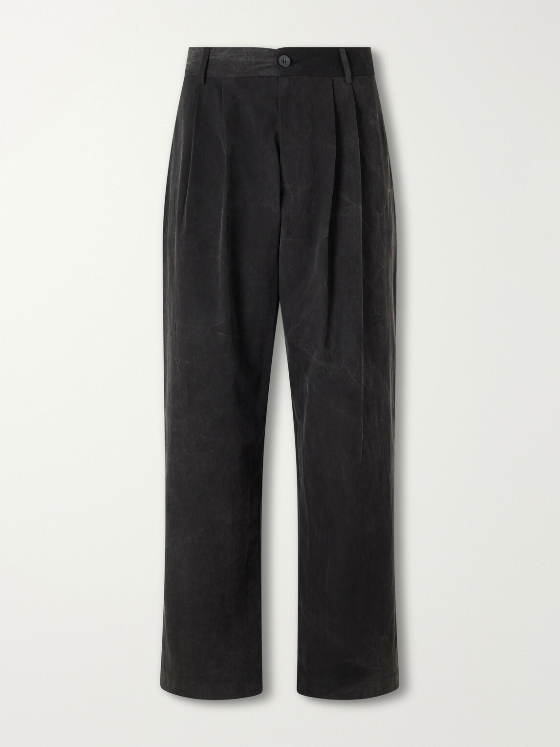 AGOLDE - Slater Straight-Leg Cotton-Moleskin Trousers - Black