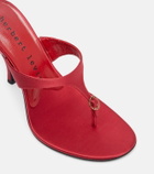 Herbert Levine Kiss And Tell embellished satin thong sandals