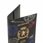 Balenciaga Men's Stamps Passport Holder in Black/Multicolor 