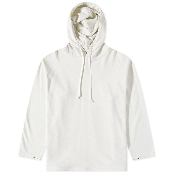 Photo: Auralee Men's Drawstring Hoody in Top Light Grey