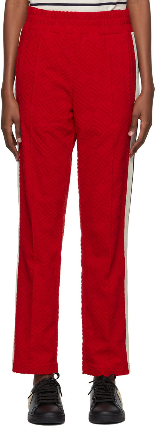 TERRY TRACK PANTS in red - Palm Angels® Official