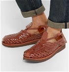 Yuketen - Crus Woven Leather Sandals - Men - Brown