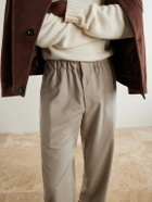Lardini - Straight-Leg Stretch-Wool Flannel Trousers - Neutrals
