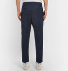 AMI - Pleated Virgin Wool Trousers - Men - Navy