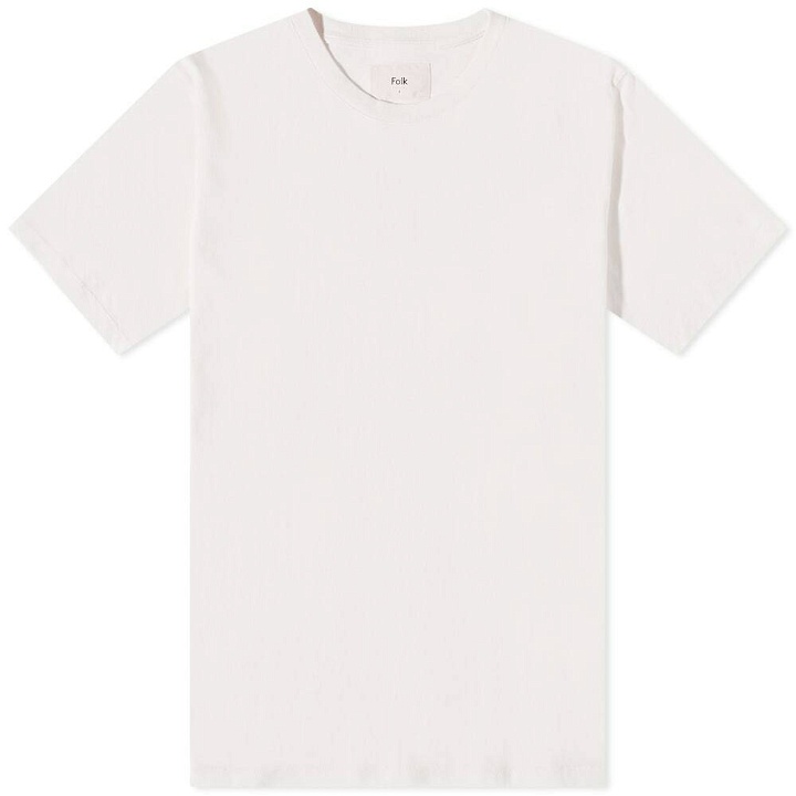 Photo: Folk Men's Contrast Sleeve T-Shirt in Off White