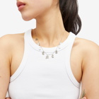 Vetements Women's Gothic Letter Logo Necklace in Silver