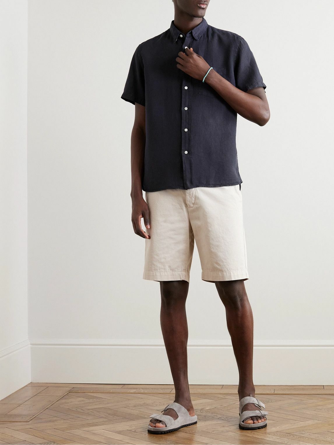 La Paz - Ribeiro Slim-Fit Button-Down Collar Organic Cotton Shirt - Blue