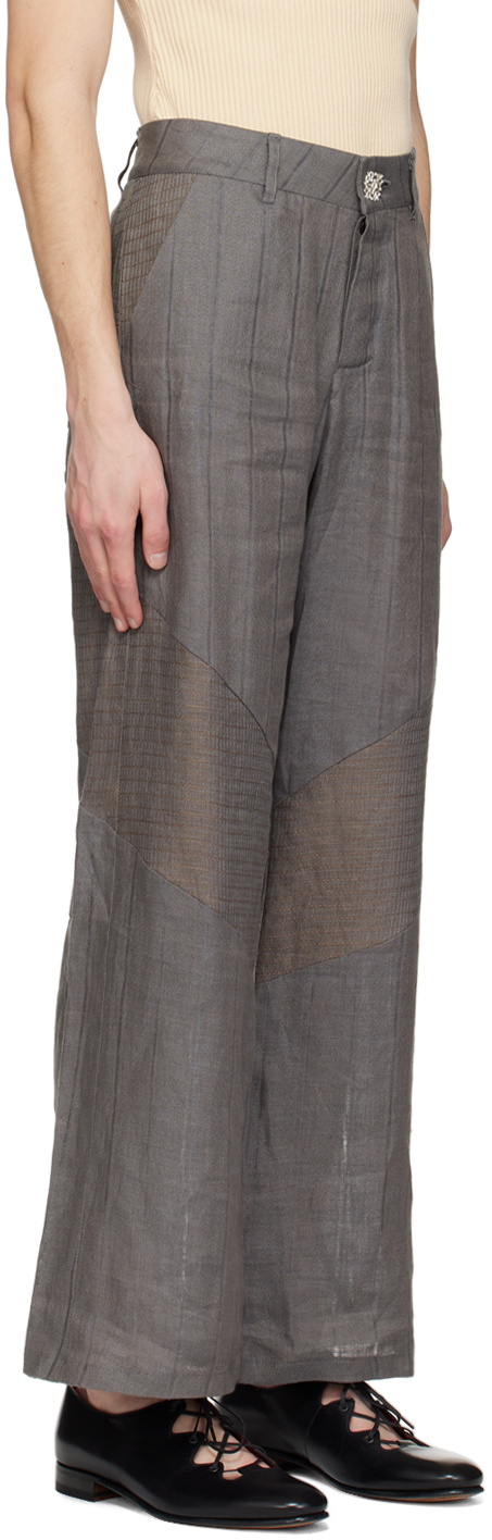 Solitude Studios SSENSE Exclusive Gray Stochastic Biker Trousers